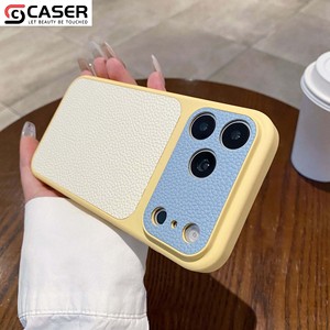 <span class=keywords><strong>Coque</strong></span> de téléphone en silicone <span class=keywords><strong>anti</strong></span>-chute avec protection intégrale de l'objectif en cuir PU bicolore style coréen pour <span class=keywords><strong>iPhone</strong></span> <span class=keywords><strong>11</strong></span>/12-18 - Product Image 4