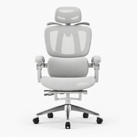 Chaise de bureau ergonomique à dossier haut, chaise d'ordinateur avec soutien lombaire, appui-tête réglable, accoudoirs, chaise pivotante pour le bureau à domicile