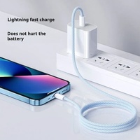 Câble de charge rapide Type-C tressé 1M/2M 3A pour iPhone 15/15 Pro Max avec conducteur en cuivre pur et gaine en nylon