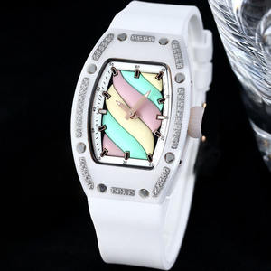 Reloj de Pulsera Mecánico Automático para Hombre, Diseño Moderno con Caja de Cerámica, Esfera de Diamantes, Correa de Goma Negra y Cristal de Zafiro - Product Image 3