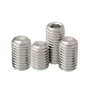 M2 M3 M4 M6 Din 916 931 self tapping Cup Point silver Stainless Steel hexagon hex socket set screw with cup point