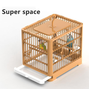 Draagbare vogelreiskooi met handvat, grote ruimte, ademend, opvouwbare papegaaienkooi, set voor buitenwandelingen - Product Image 2
