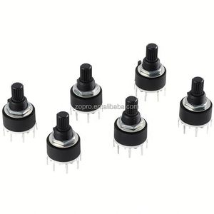 Interruptor de Banda Rotatoria ZOPRO RS16 2909256 de Material Estándar de 16 mm, 2/1 Polos, 4-8 Posiciones, Longitud del Eje de 15 mm, Clasificación IP67, 10 A, 30 V - Product Image 1