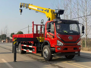 Transportador de Carga FAW de Uso Medio Equipado con Plataforma de Elevación Telescópica de 8T Integrada para el Transporte de Materiales de Construcción - Product Image 2