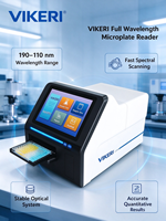 Lecteur de microplaques à longueur d'onde complète VIKERI 96/384 puits, lecteur d'absorption ELISA pour tests de laboratoire