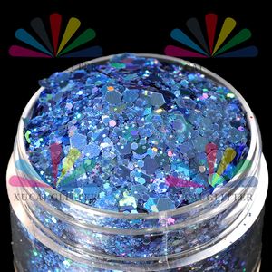 Paillettes hexagonales holographiques épaisses, mélange de paillettes pour nail art, résine, artisanat, festival, maquillage, décoration du corps et du visage, fournitures en gros - Product Image 2