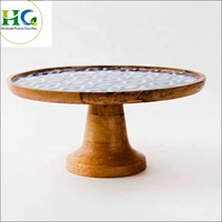 Support à gâteau en bois fait main pour la présentation de desserts, boulangerie, mariage et restauration – Fournisseur en gros