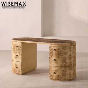 WISEMAX mobili in legno massello mobili in legno massello toletta con cassetto casa camera da letto capo ufficio scrivania con scrivania laterale - Product Image 1