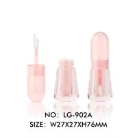 Tube de brillant à lèvres conique transparent avec capuchon solide, conteneur vide pour gloss ou baume à lèvres, emballage cosmétique