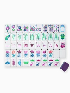 Custom Shell Pearlescent purple Travel 4 Layer Engraved Luxury Set American Mahjong Tiles - Product Image 3