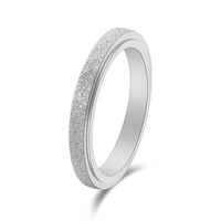 Bague minimaliste en acier inoxydable sablée avec étoiles scintillantes pour hommes et femmes, plusieurs couleurs, accessoire de mode