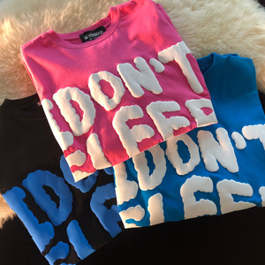 DUOLLB Streetwear Hip Hop Short Sleeves Oversized Heavy Cotton <strong>3D</strong> Print Puff Print <strong>t</strong> <strong>Shirt</strong> for Men - Product Image 6