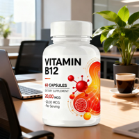 Capsules de Méthylcobalamine à Libération Prolongée EM/ODM, Vitamine B12, Compléments Alimentaires pour Adultes, Complexe de Vitamine B12