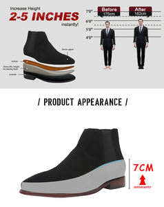 <span class=keywords><strong>Bottines</strong></span> pour homme, chaussures à multi hauteur, en cuir véritable, tendance, rehausseur de cheville, style <span class=keywords><strong>Chelsea</strong></span>, vente en gros, - Product Image 5