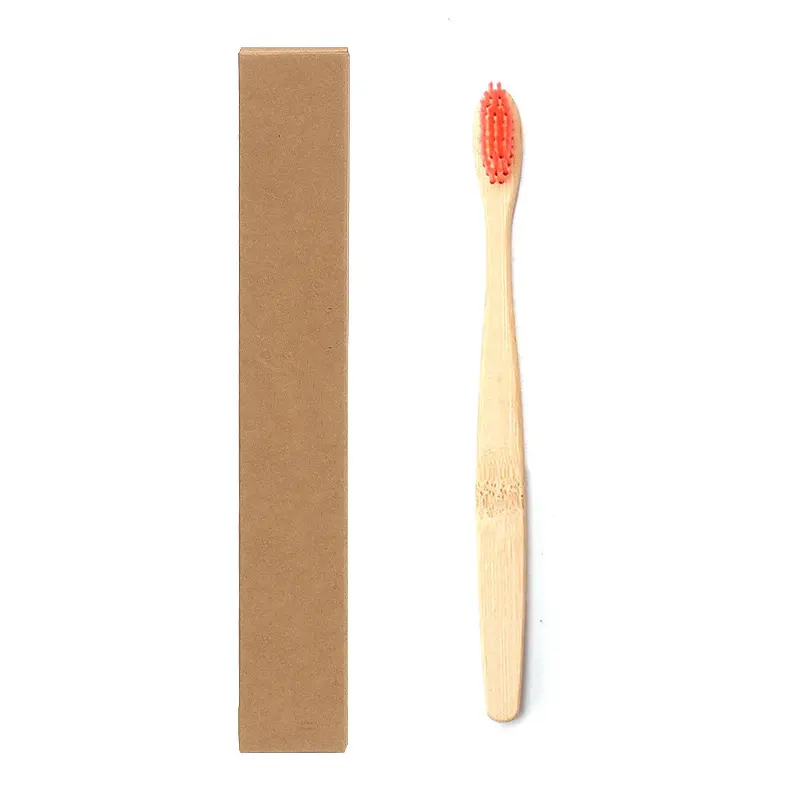 شعار مخصص وشهادة Ce فرشاة أسنان ناعمة من الخشب قابلة لإعادة الاستخدام قابلة للتحلل الحيوي فندق Eco Bamboo مع عبوة