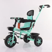 Tricycle 4-en-1 pour enfants de 1 à 5 ans avec pare-soleil, poussette bébé, pédale, chariot de poussée 10LBS, voiture, trottinette d'extérieur pliable