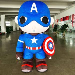 Costume de mascotte gonflable Captain America pour adultes, personnages de <span class=keywords><strong>film</strong></span>, <span class=keywords><strong>super</strong></span>-héros, 2/2,6 m, produits faits à la main de haute qualité - Product Image 4