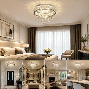 Lustres design sur mesure en matériaux variés, Lustres de plafond modernes, Lustres modernes pour chambre à coucher, Luminaire de plafond - Product Image 2