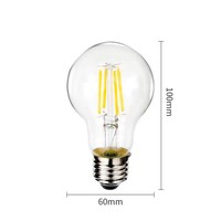 Ampoule LED Edison à filament E27, lumière jaune chaude, style rétro, fil de tungstène, matériau en verre, ST64, CRI 90, efficacité 5 ans