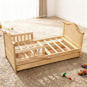 Cama Infantil Moderna con Estructura de Madera Maciza y Almacenamiento para Niños de <span class=keywords><strong>3</strong></span> a 8 Años - Product Image 1