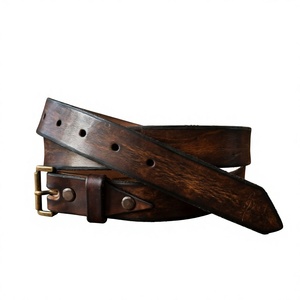 Cinturón de Cuero Vacuno con Hebilla de Estilo Europeo Vintage para Hombre, Grabado Personalizado, Impermeable, Ecológico, Resistente y Duradero - Product Image 3