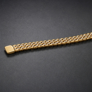 22K Gold Diamond Designer <b>Bracelet</b> for Men and Women Luxury Chain <b>Bracelet</b> Elegant Wedding Party Wear Jewelry - Product Image 3