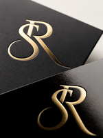 Lot de cartes de visite professionnelles personnalisées en feuille d'or, avec logo personnalisé, marquage à chaud, forme sur mesure, OEM