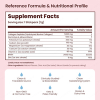 Complément alimentaire Lifeworth Collagen Defense et poudre d'électrolytes - Sachets d'hydratation Kiwi Fraise avec Biotine