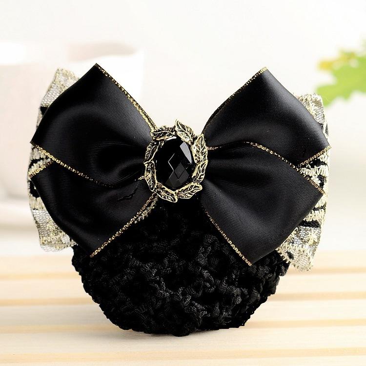 Rhinestone Bun Cover Elegant Hairnet for Dance Daily Use