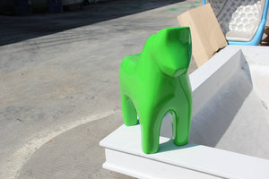 Y313 Fiberglass Horse Pattern Relax Chairs Portable Kids Playful Abstract Animal Pattern <b>Seats</b> Waiting Area Sitting Relax Chair - Product Image 3