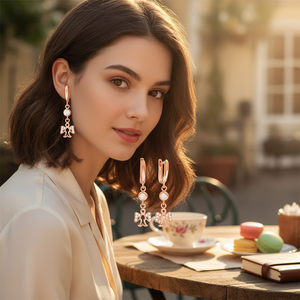 Pendientes colgantes de piedra blanca con diseño de ala de Ángel, joyería fina turca hecha a mano, venta al por mayor, joyería de plata de ley 925 - Product Image 2