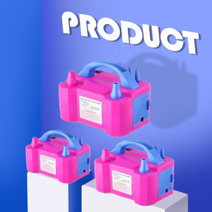 Bomba Eléctrica para Globos de Doble Orificio, Rosada, de ABS, Inflado Automático para Cumpleaños y Bodas - Product Image 1