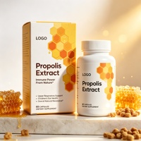 Capsules d'extrait de propolis, de gelée royale et de pollen d'abeille, agent immunostimulant, complément alimentaire énergétique, capsule de propolis