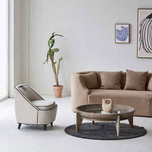 Muebles antiguos para sala de estar, <span class=keywords><strong>mesa</strong></span> de centro redonda de cristal natural, mesas de centro modernas de centro de cristal - Product Image 2