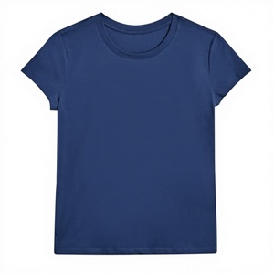 T-shirt pour garçon, fille, enfant, en coton respirant, col rond, manches courtes, imprimé, motif uni, blanc, tissu 160g - Product Image 2