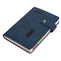 Carnet à spirales à feuilles mobiles en papier A5, agenda 2025, calendrier 365 jours, planificateur anglais, bloc-notes