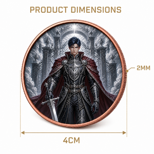 Pièce commémorative personnalisée Dark Knight en cuivre fin .999 de 1 OZ, objet de collection de fantaisie gothique - Product Image 4