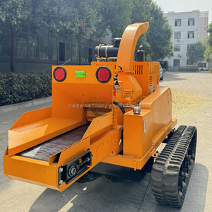 Vườn chi nhánh Crawler Crusher gỗ chipper máy di động máy xay gỗ Shredder chipper cho công nghiệp - Product Image 2