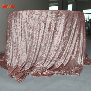 SMOOTH - Mantel Redondo de Terciopelo Arrugado de Alta Calidad al por Mayor para Bodas, Banquetes, Hoteles y Eventos - Product Image 3