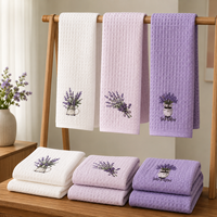Serviette de Visage en Coton Épais Tissé Gaufré 280 GSM 30x30cm, Ultra Absorbante et Douce, Idéale pour la Famille, la Salle de Bain et la Cuisine (Vente en Gros)