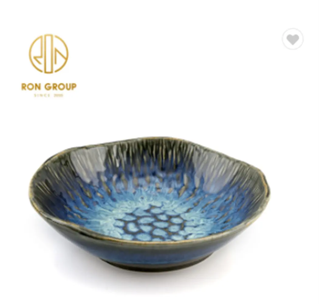 High end wholesale Japanese Korean style hot sale new design ceramic plate set for restaurant cafe