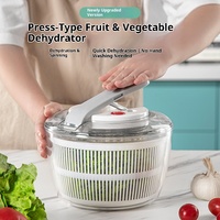 Handmatige groente- en fruitdroger, waterafzuiger, handpers, snelle dehydratatie, keukenhulpje, plastic, 3L, salade spinner