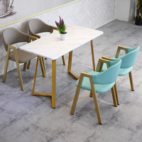 Tables de restauration rapide modernes Ensemble de chaises pour cafés Snack Shops Boutiques de thé au lait frais Restaurants occidentaux Repas décontractés Hôtels Écoles