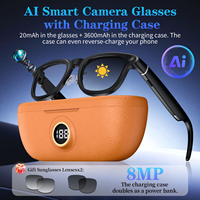 Lunettes Intelligentes IA X01 Ultra 800MP avec Reconnaissance d'Image, Traduction, Activation Vocale, Lecture Musicale et Étui de Recharge