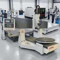 Fresadora CNC de 5 Ejes Rongchi con Mesa Doble para Carga y Descarga, para Tallado Tridimensional Estereoscópico en Madera, Metal y Materiales Compuestos
