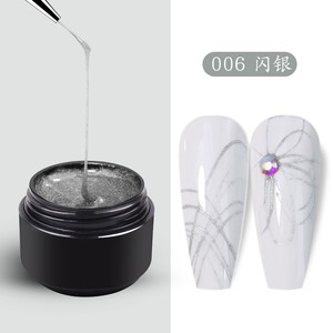 <span class=keywords><strong>Vernis</strong></span> à ongles en gel UV pour dessin au trait, design DIY, noir et blanc, <span class=keywords><strong>vernis</strong></span> effet toile d'araignée et liner de peinture avec colle UV effet soie pour manucure - Product Image 4
