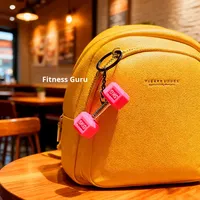 Mini haltères créatifs, équipement de fitness, accessoires de sac de la série Big Link, décorations de porte-clés haut de gamme, pendentifs, petit cadeau