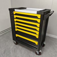 Chariot à outils de garage, armoire à outils mobile, établi, chariot de rangement robuste en acier laminé à froid avec tiroirs et roues pour réparation automobile