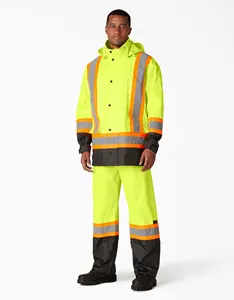 Grosir Kustom Modis Murah Tahan Api Hi-vis Bersirkulasi Reflektif Unisex Pakaian Kerja Coverall Set Pakaian Keselamatan