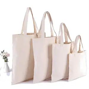 Wholesale Plain Large Canvas Tote Bags Bulk With Custom Printed Logo Tote Cotton Canvas Bag